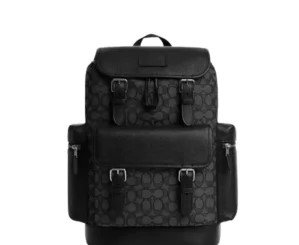 Coach Sprint Backpack In Signature Jacquard Silver Charcoal Black