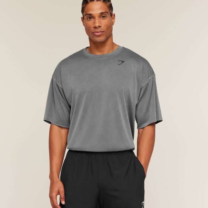 Gymshark Washed Pastels T-Shirt - Black/Wash